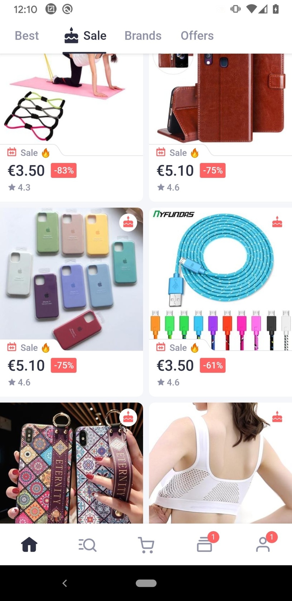 Imagem da tela de compras do aplicativo JOOM