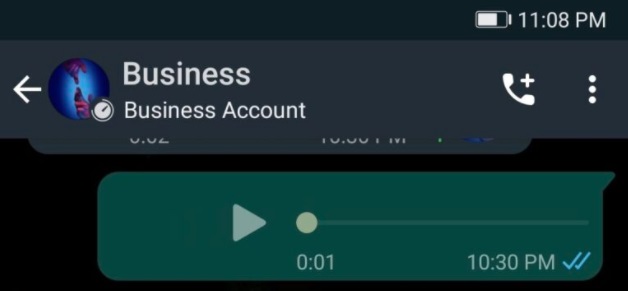 A conta comercial fica com o status "invisÃvel".