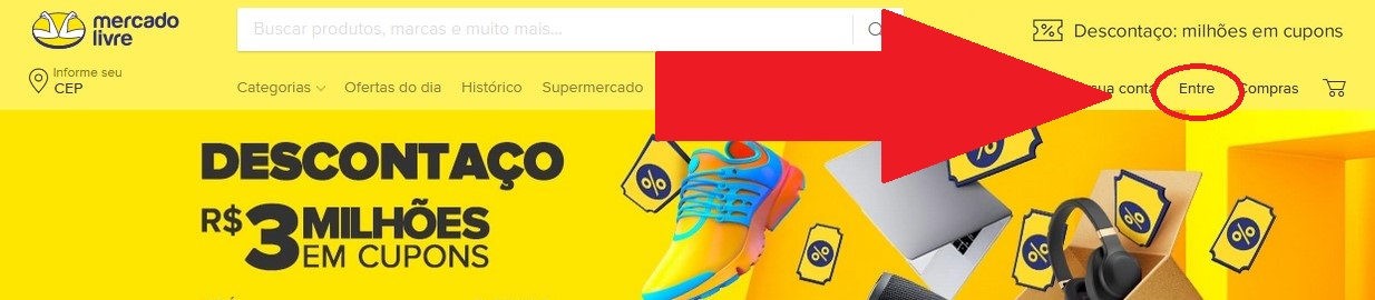 Clique na opção