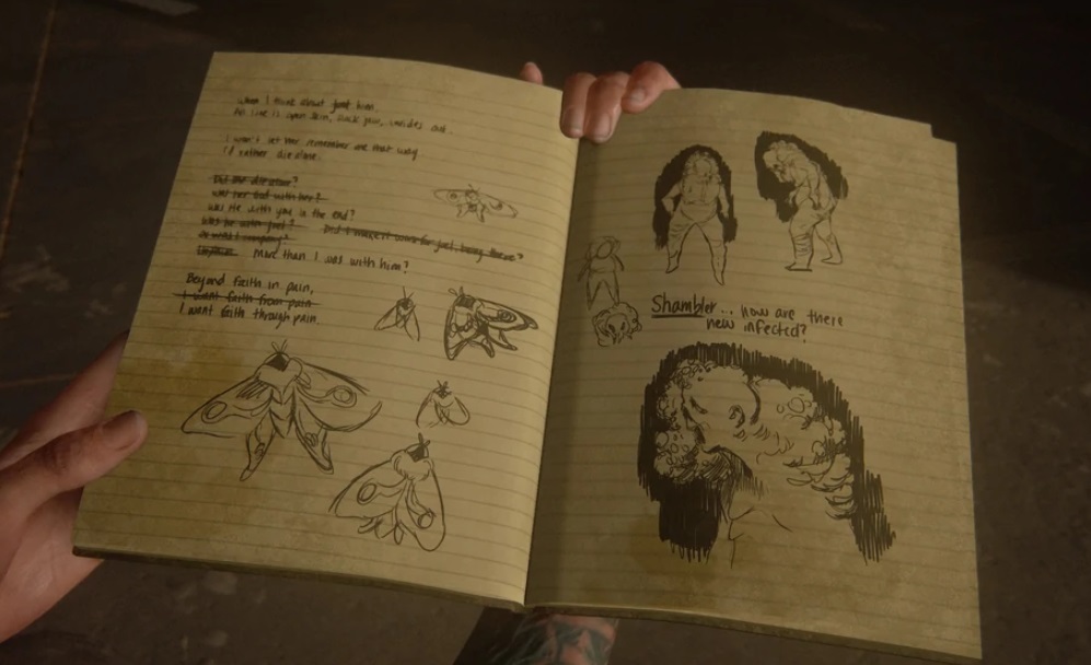 Designer recria páginas do diário de Ellie em The Last of Us Part 2