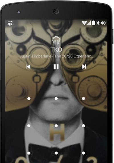 Screen lock on Android 4.4.