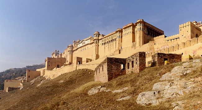 Forte de Amber, onde o raio caiu.