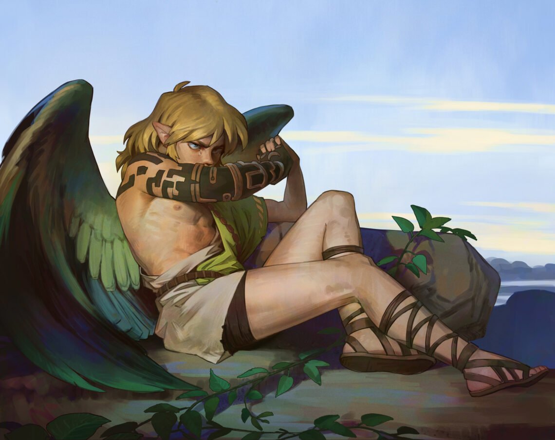 Zelda Breath of the Wild fã transforma Link em anjo caído