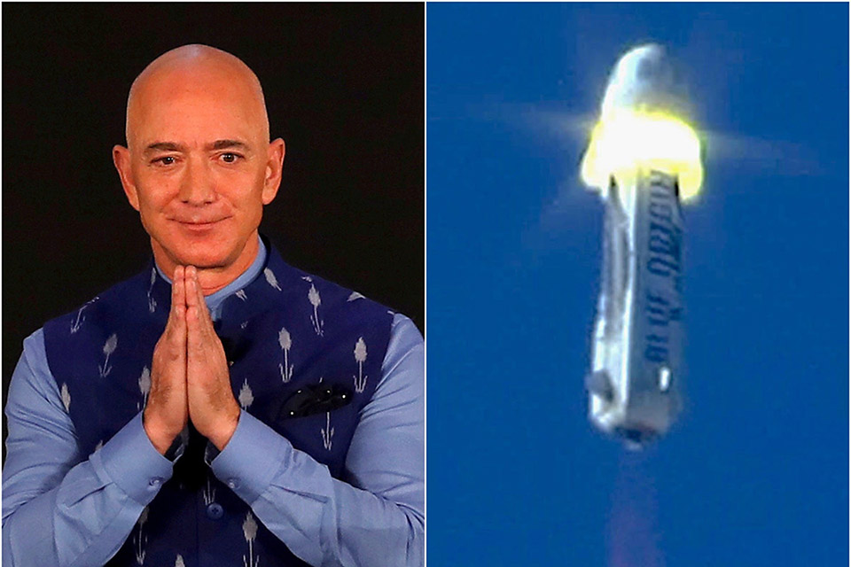 Voo de Jeff Bezos possui 'sistema de fuga' para possível falha