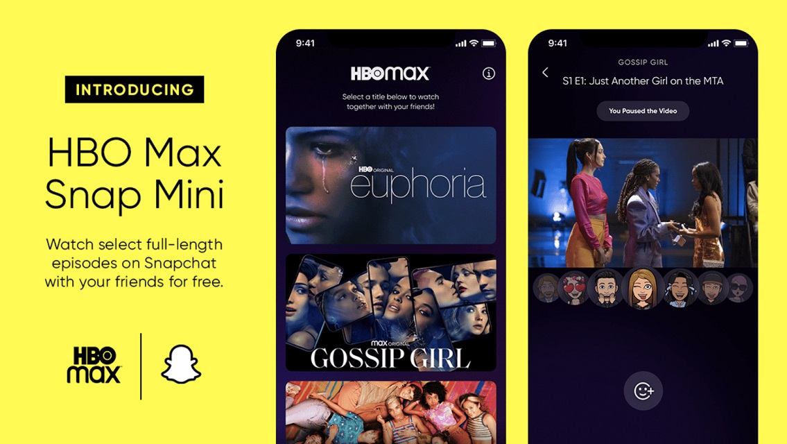 HBO Max lança ferramenta de group watch para usuários do Snapchat