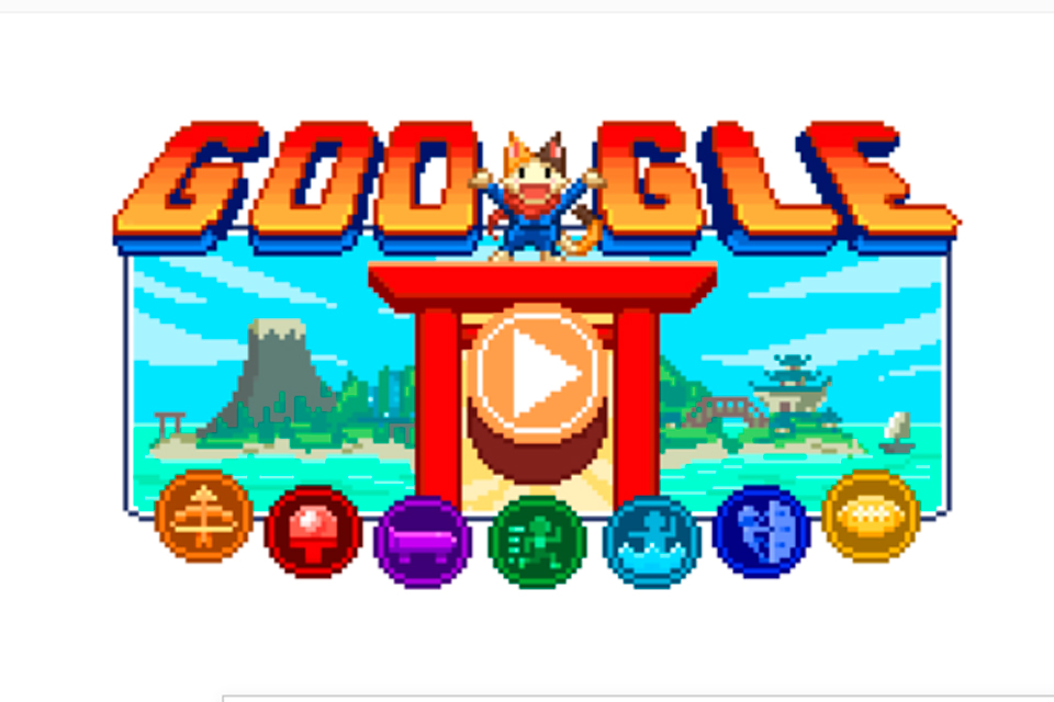 Doodle do Google homenageia a Olimpíada com jogo de esportes Voxel