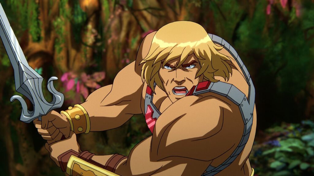 He-man empunhando sua Espada do Poder.