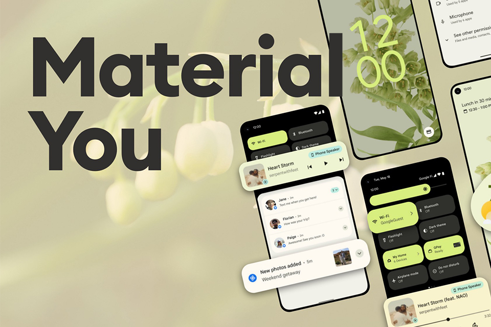 Android 12 desativa personalização manual e foca no Material You
