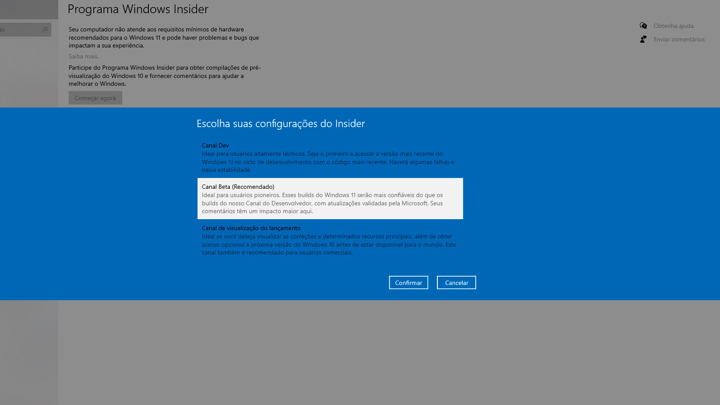 Atualize para o Windows 11 sem atender aos requisitos