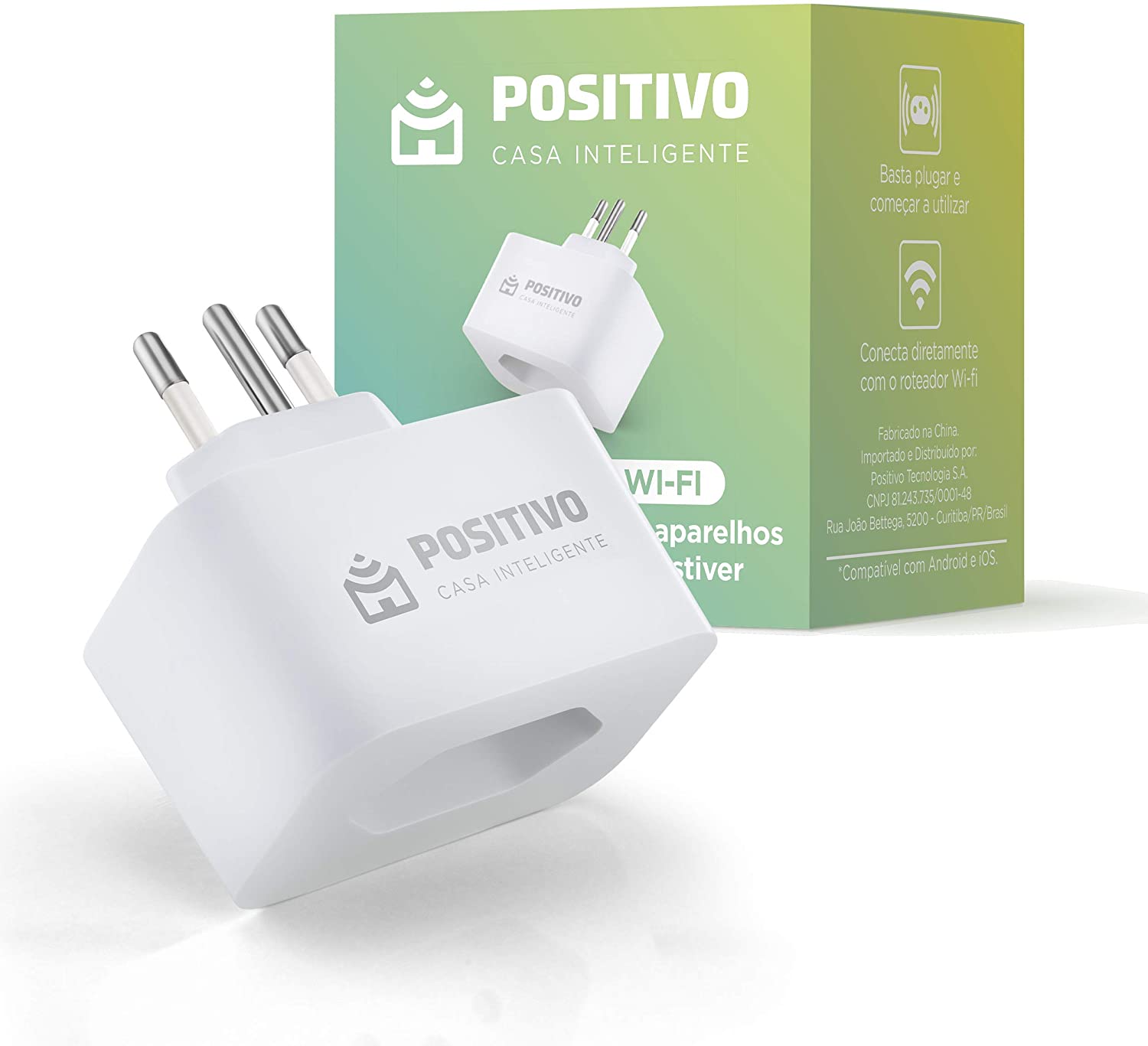 Imagem: Tomada Inteligente Wi-Fi, Positivo Casa Inteligente