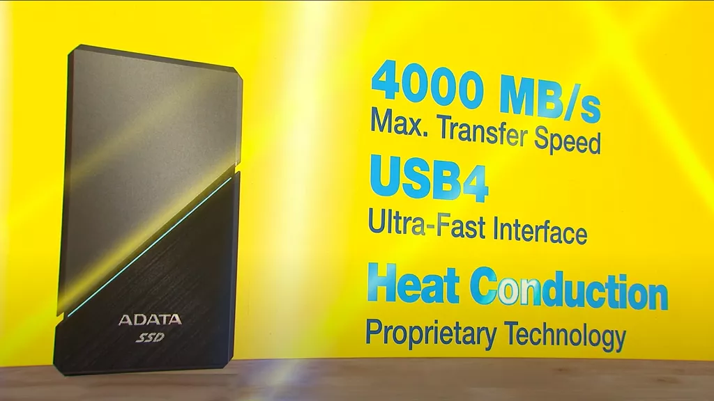 Information from SE920, Adata's new external SSD.  (Source: Adata, YouTube / Reproduction)