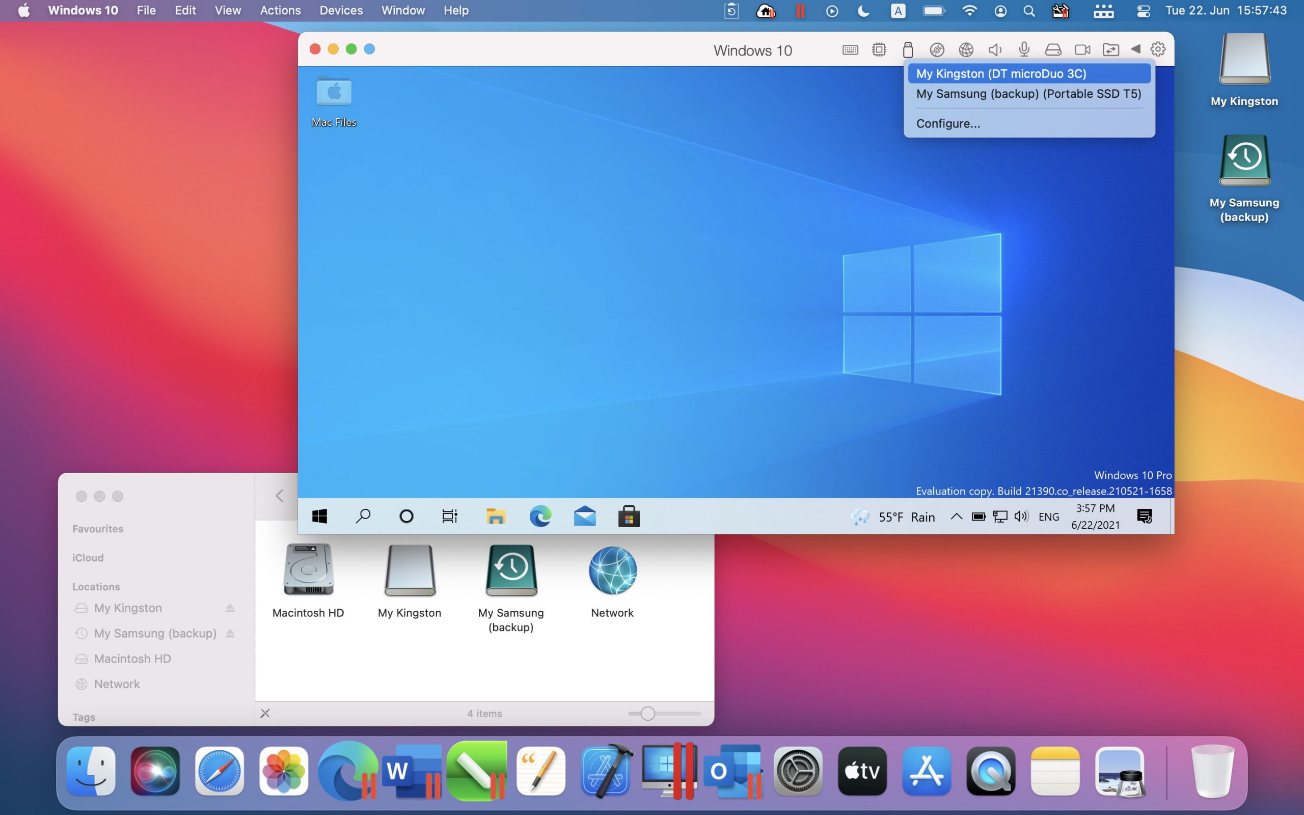 build parallels on windows for mac os