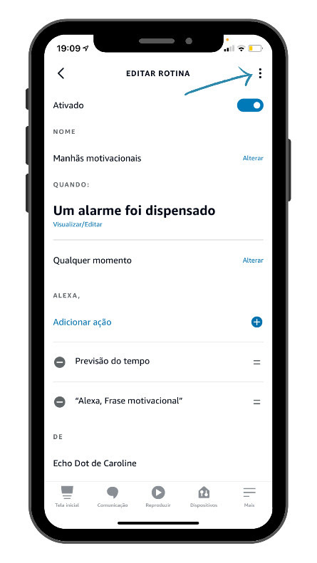 Localização dos três círculos para compartilhamento