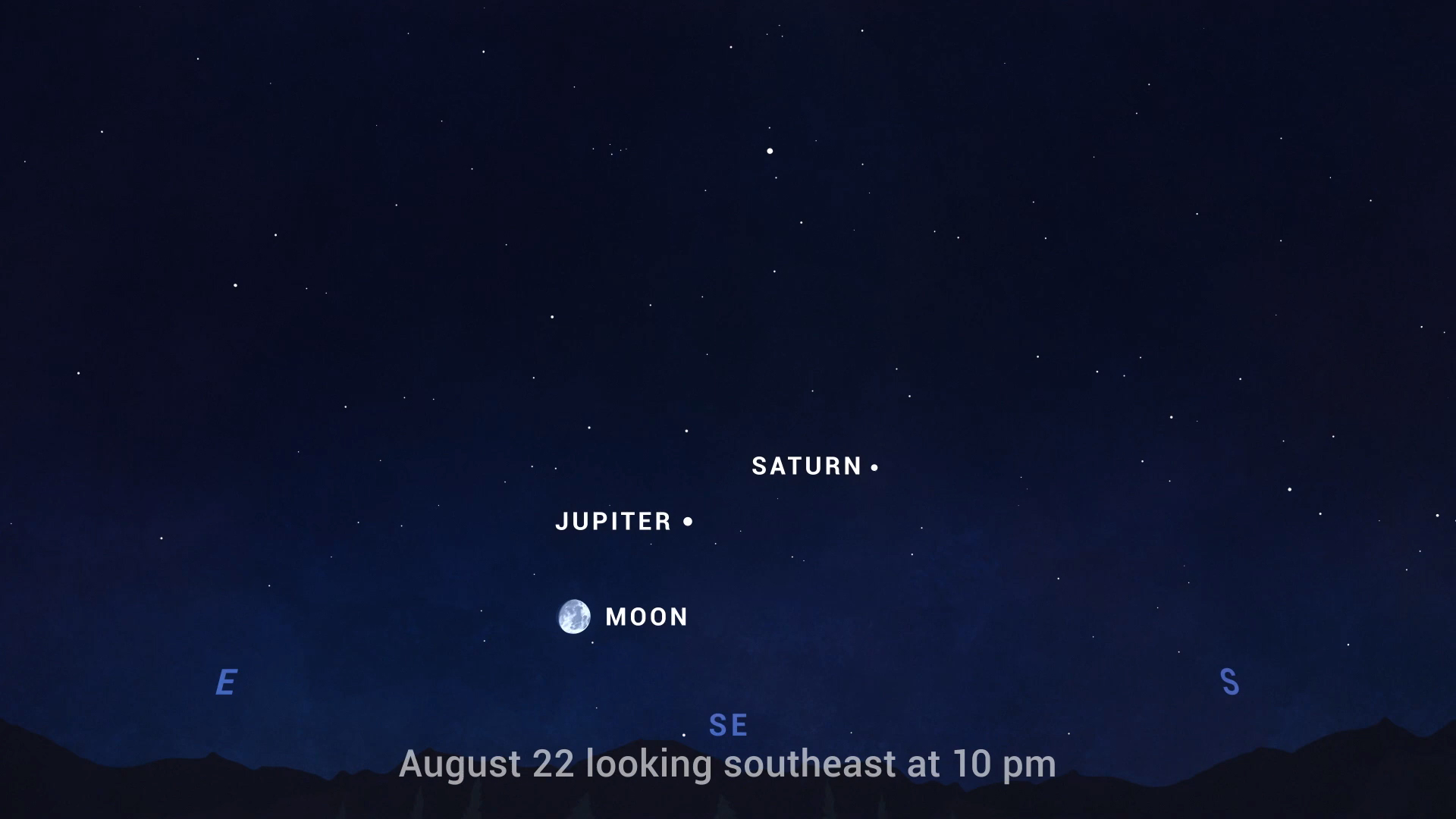 A NASA divulgou um mapa do céu para ajudar a observar o fenômeno em 22 de agosto