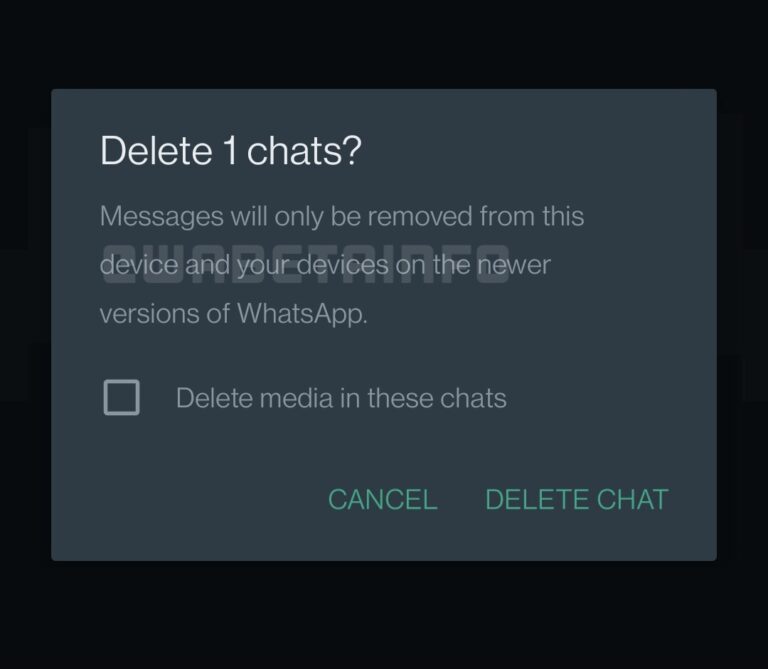 Captura de tela do novo recurso do WhatsApp, responsável por sincronizar o gerenciamento de conversas em diferentes dispositivos. (Fonte: WABeta Info, WhatsApp / Reprodução)