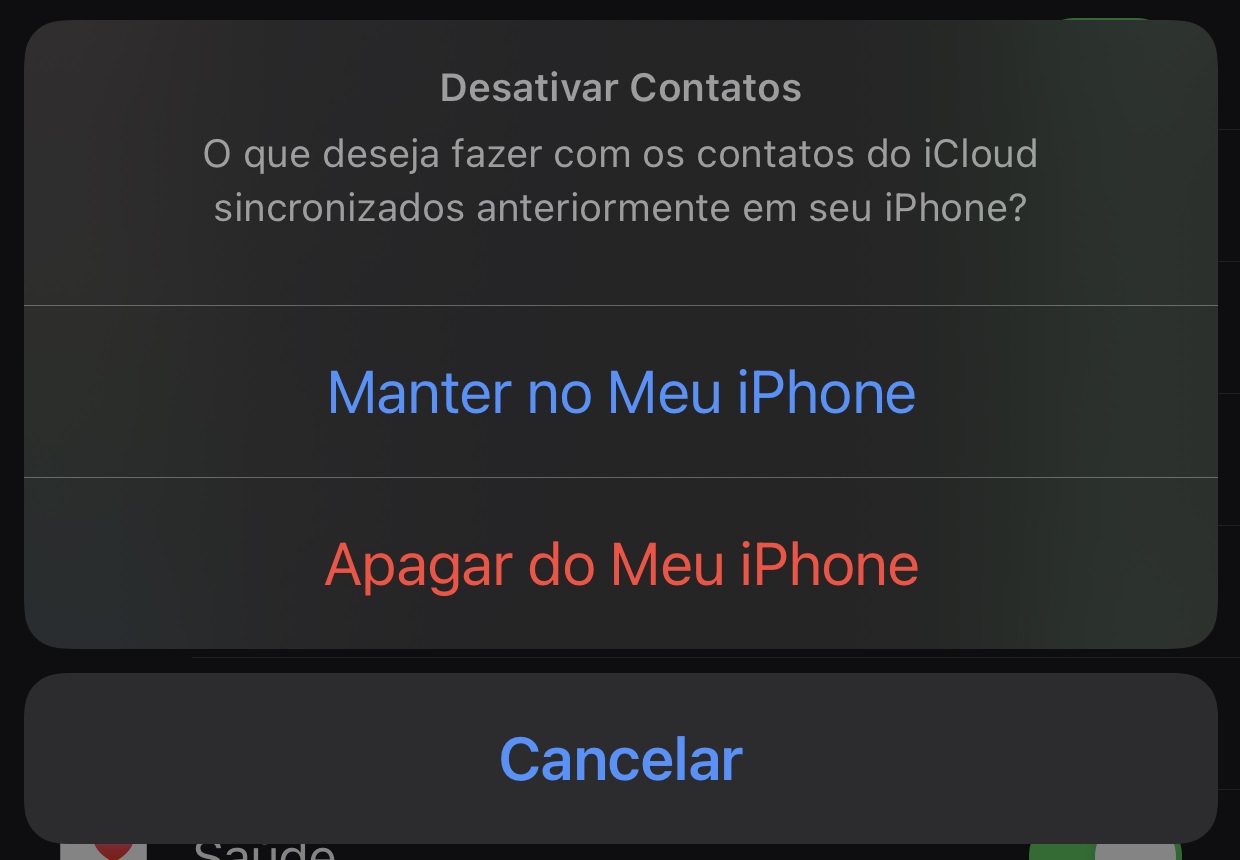 Escolha a primeira opção, 