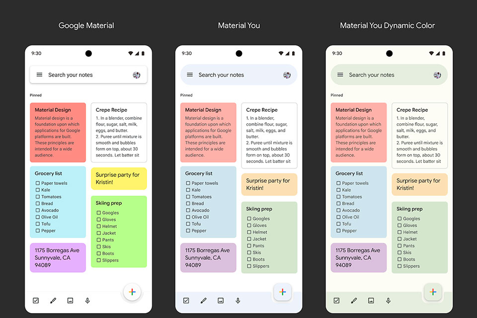 Google Keep ganha design inspirado no Android 12; veja comparação