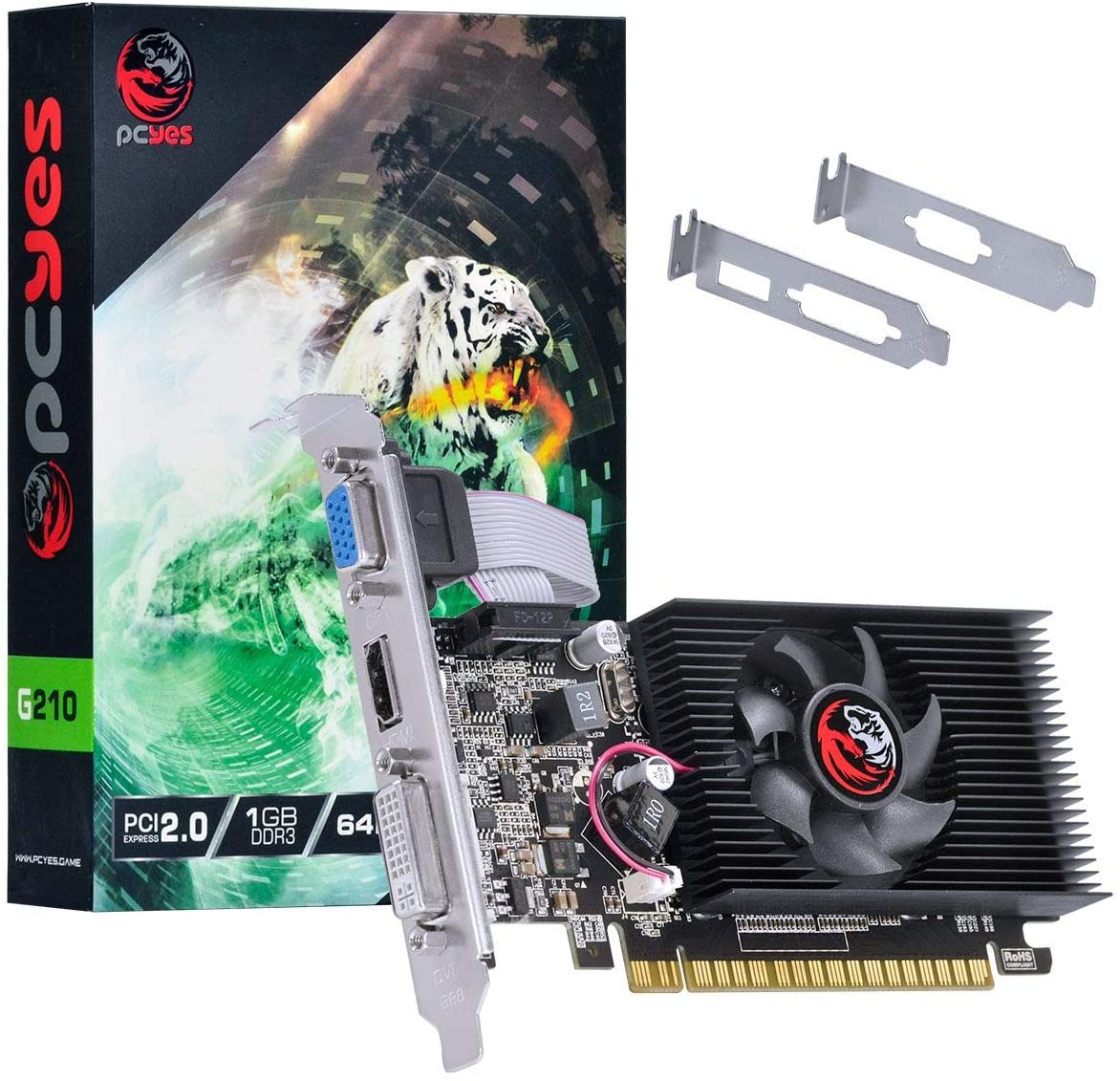 Imagem: Placa de Video NVIDIA GeForce G 210, 1GB, DDR3, 64 Bits, PCYes