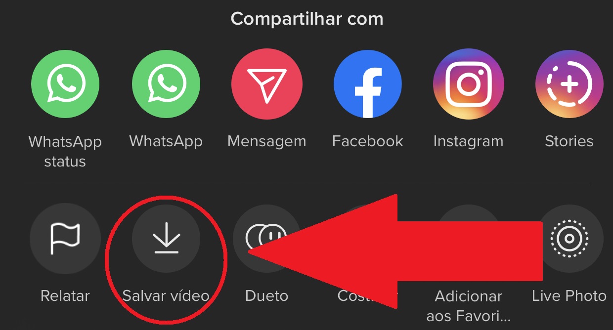 Select option "save video" to send content directly to your smartphone
