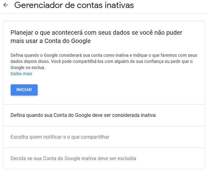 Google reforça uso do gerenciador de contas inativas para segurança ...