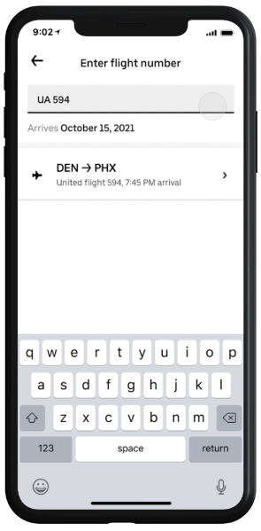 O app rastreia horários com base no número dos voos