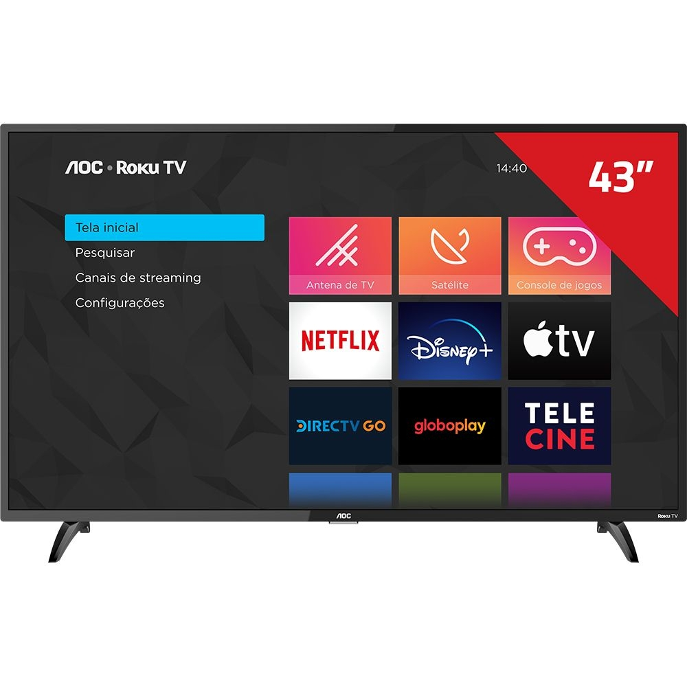 Imagem: Smart TV LED 43" AOC Full HD 43S5195