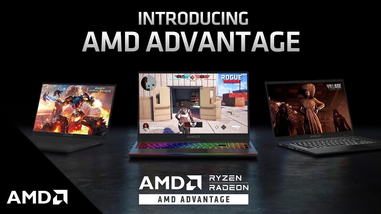 Apresentação do AMD Advantage, um selo de qualidade garantido a notebooks com tecnologia de ponta. (Fonte: AMD via Neowin / Reprodução)