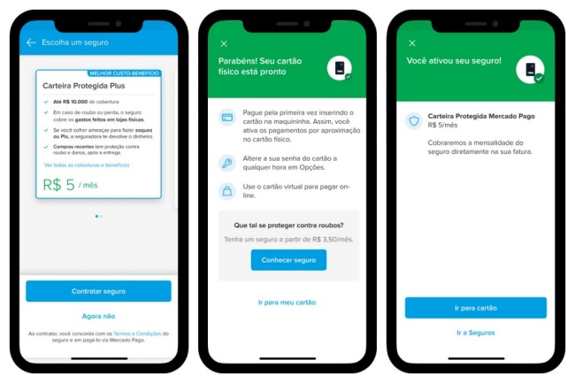 O gerenciamento do seguro é feito via app.