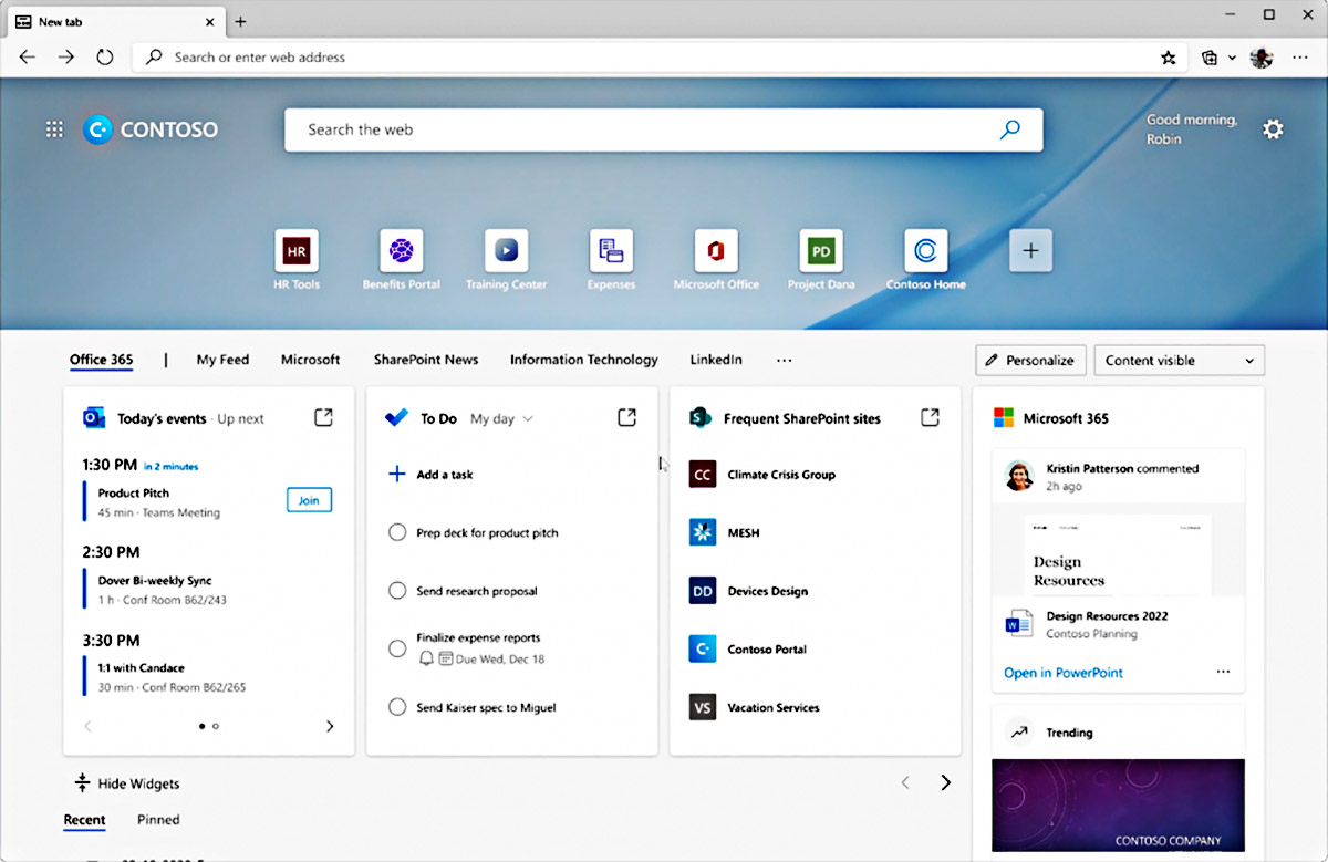 Novo Edge usa Microsoft 365 para conquistar usuários do Chrome