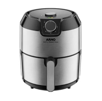Imagem: Fritadeira Elétrica Sem óleo Arno Super Inox, 4,2L