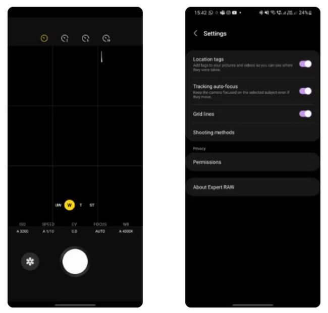 O app Expert Raw adiciona recursos profissionais aos sensores telefoto do S21 Ultra.