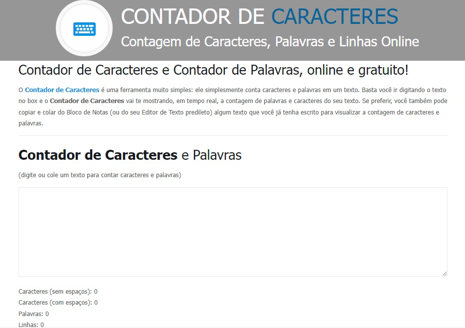 Contador De Caracteres: Veja Os Principais Sites Com Esse Serviço ...