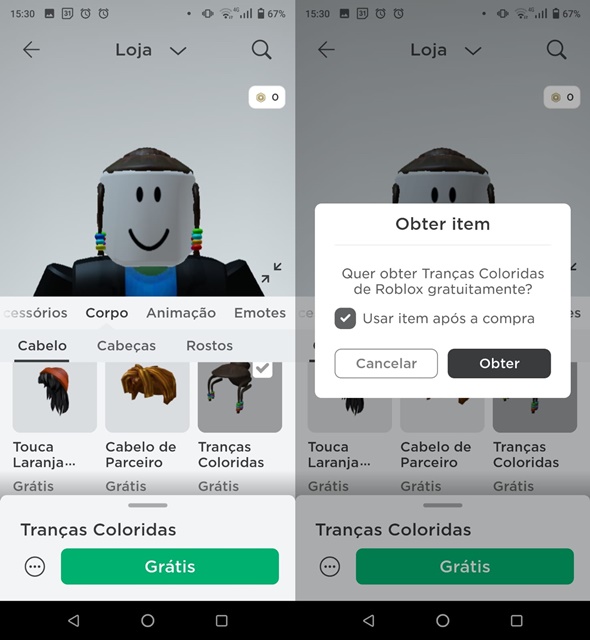 Select that accessory option you like best and tap the button to get that personalization item.  (Source: RobloxSite/Reproduction)
