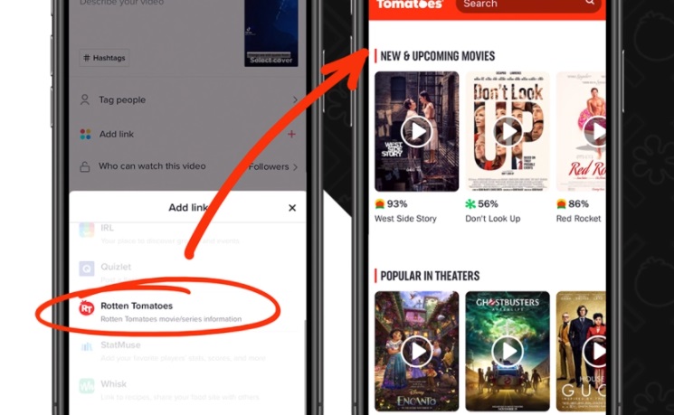 Plataforma de cinema Rotten Tomatoes ganha integração com TikTok