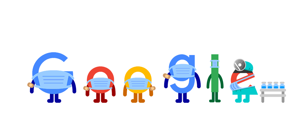 Google Doodle incentivando vacinação