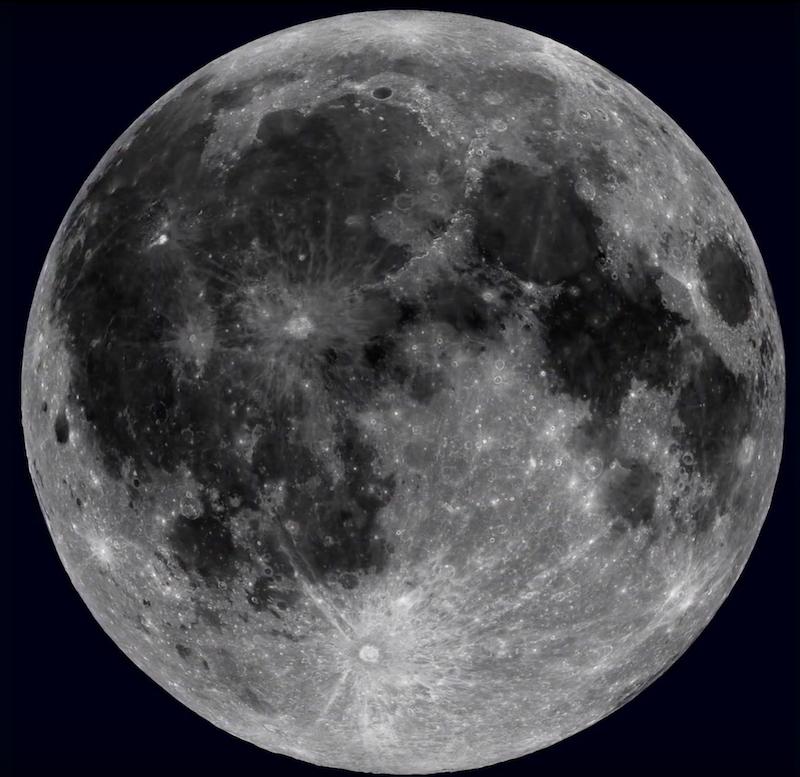 Foto da Lua capturada pela espaçonave robótica Lunar Reconnaissance Orbiter