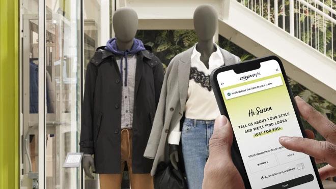 O cliente poderá escolher as peças que quer provar a partir do app Amazon Shopping