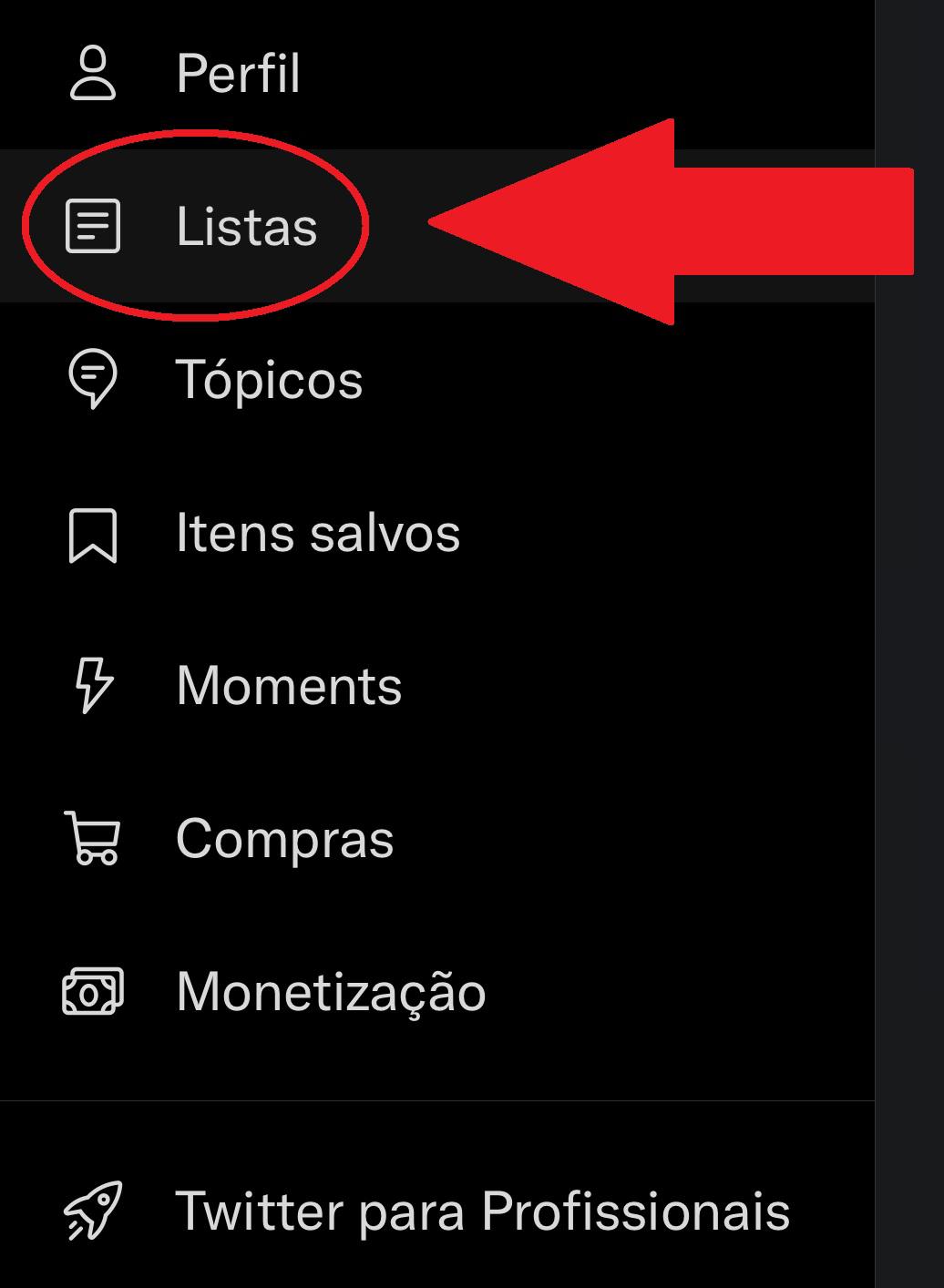 Aperta na opção 