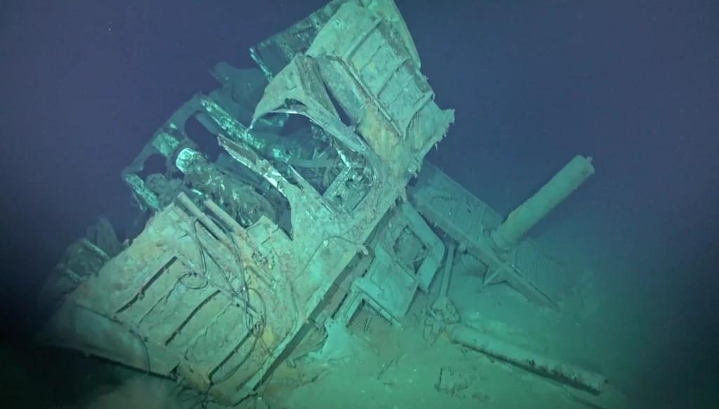 Imagens do USS Johnston tiradas pelo RV Petrel. (Fonte: Screengrab/RV Petrel)