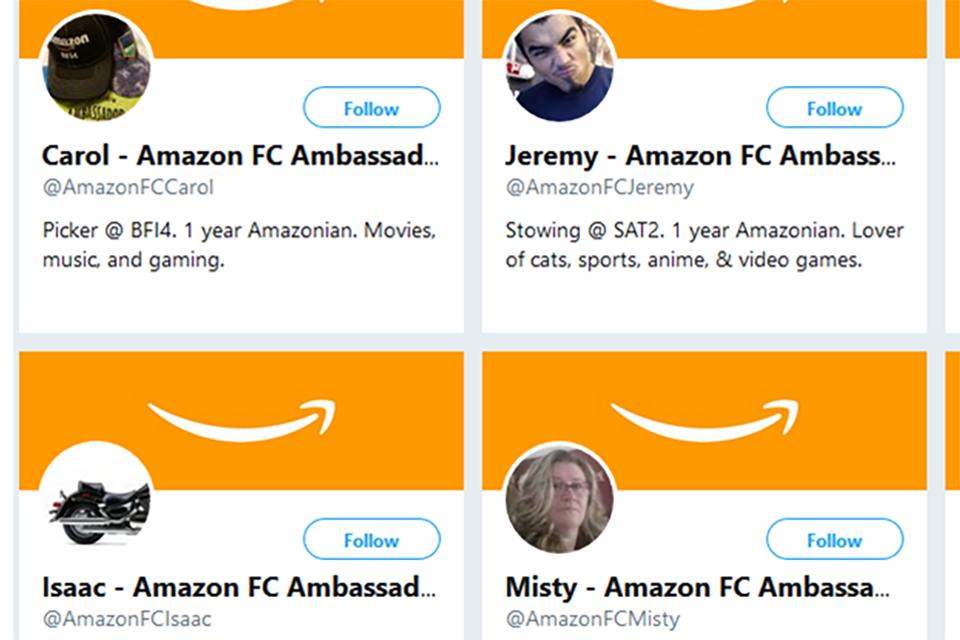 Amazon encerra ação com funcionários pagos para elogiar a empresa