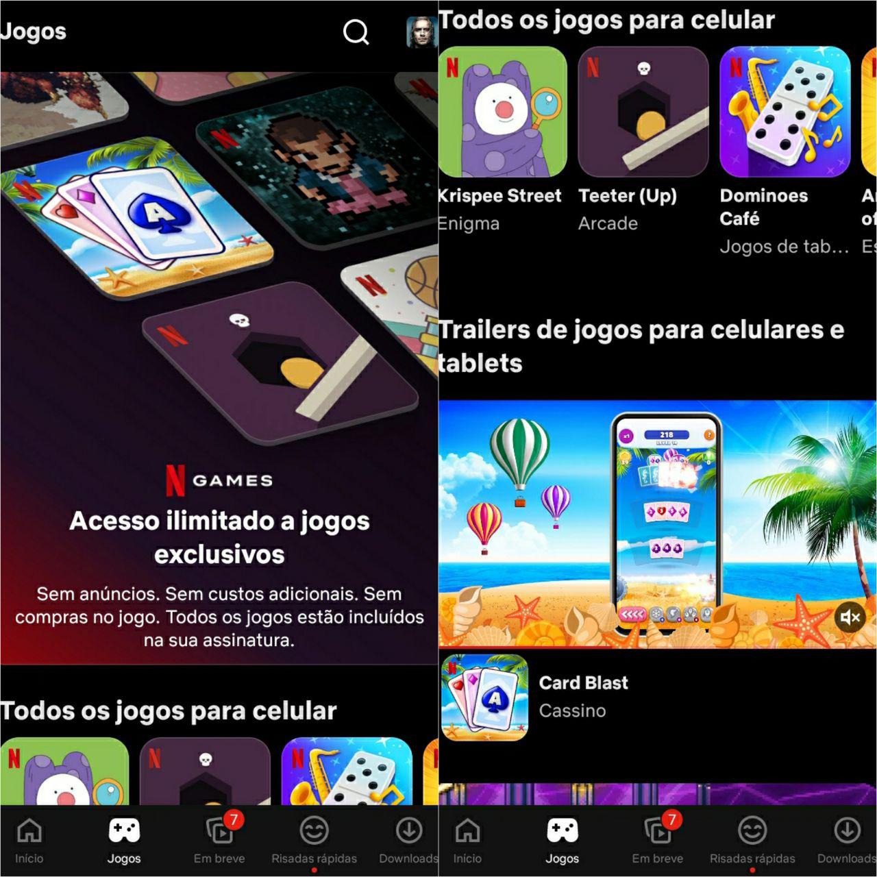 Aplicativo do streaming já oferece 13 títulos que podem ser jogados em celulares e tablets iOS e Android