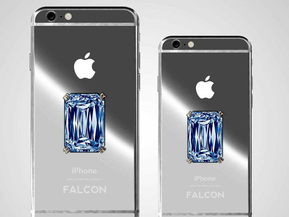 The iPhone 6 Falcon Blue Diamond is a plus 