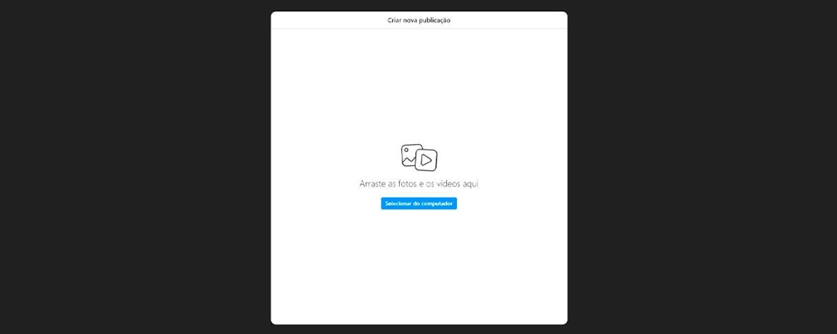 Imagem de: Como postar fotos no Instagram pelo computador?