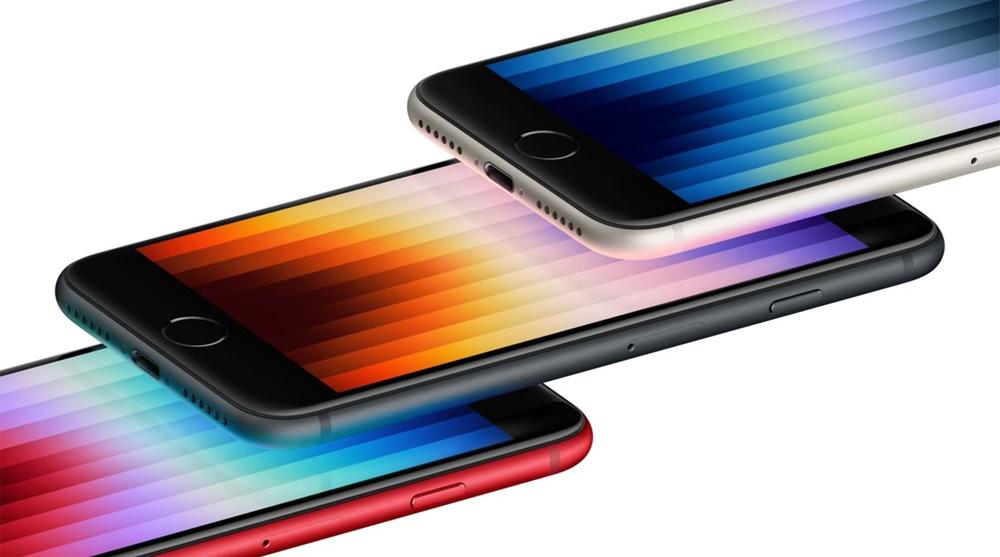 O iPhone SE manteve o design de seu antecessor e estará disponível na cor preta, branca e vermelha.