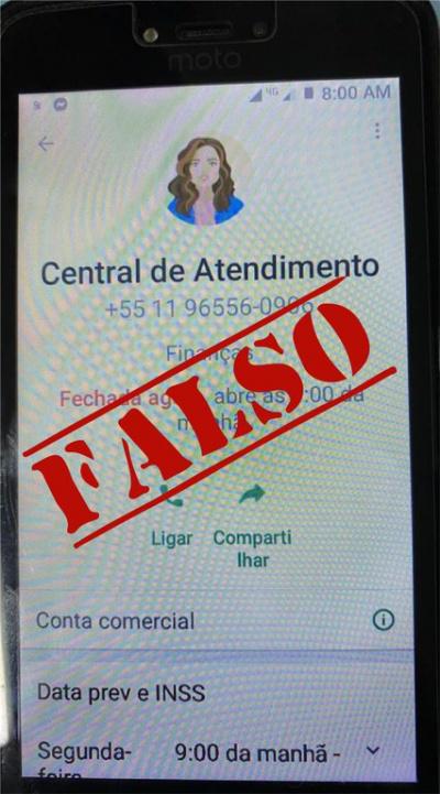 A assistente virtual do INSS não busca os segurados pelo WhatsApp.