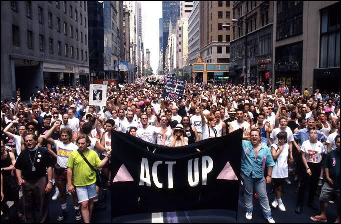 Protest organized by Act Up in New York (Source: Wikimedia Commons/MACMILLAN)