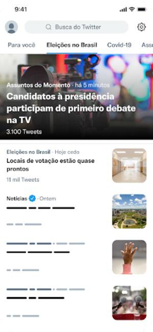 Uma nova aba destinada às eleições será criada.