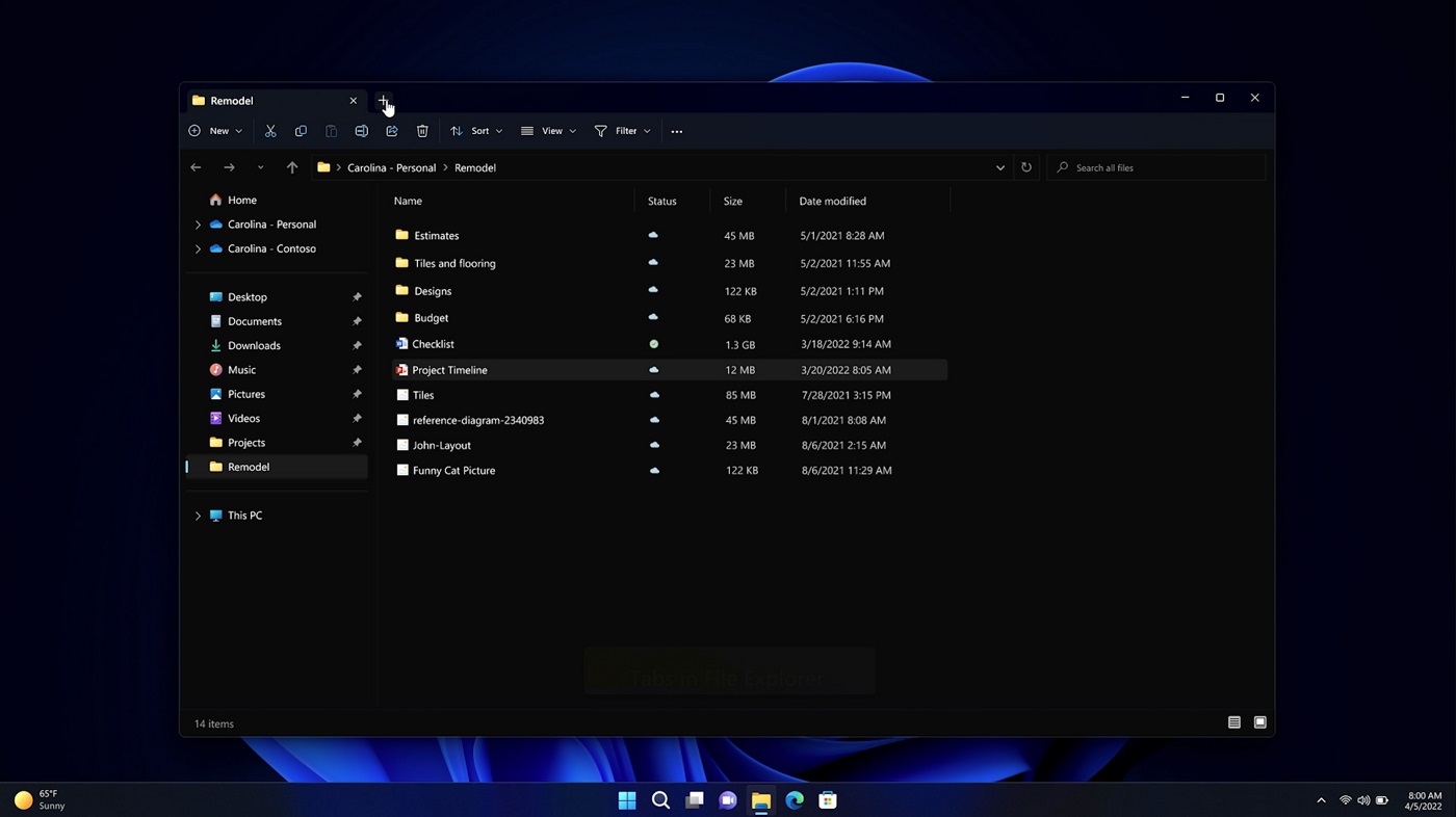 Windows 11 obtiene un nuevo explorador de archivos con pestañas