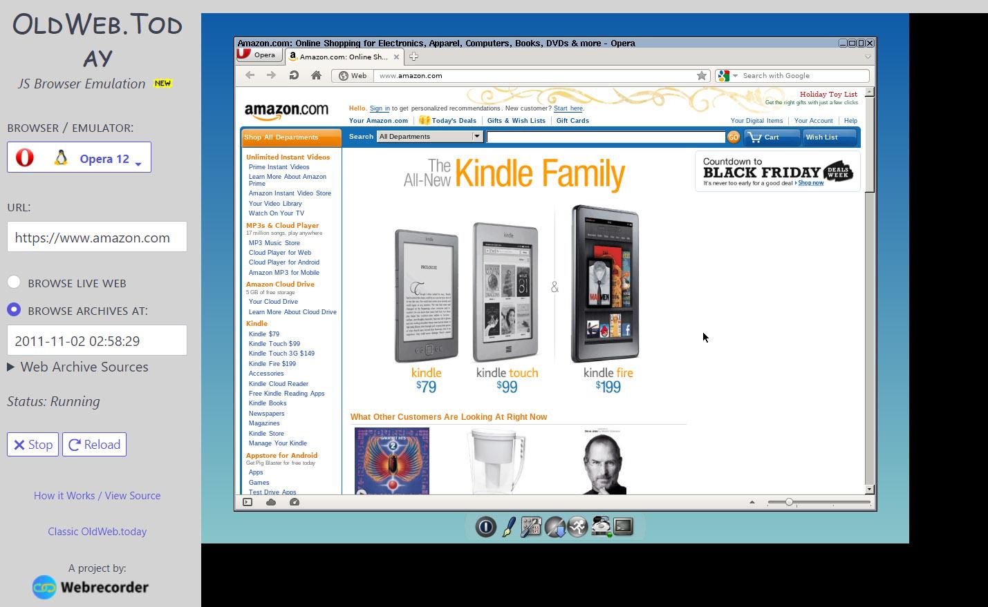 Amazon page on November 2, 2011 (Source: Oldweb.today/Reproduction)