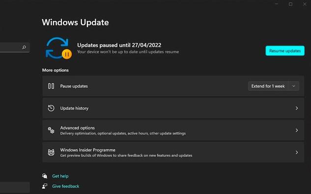 É possível pausar como automáticas do Windows 11 na sua máquina através das configurações de atualizações do sistema